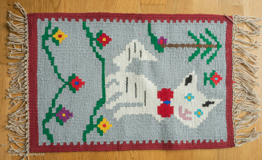 Hand made traditional Bulgarian B rug- Pano 12