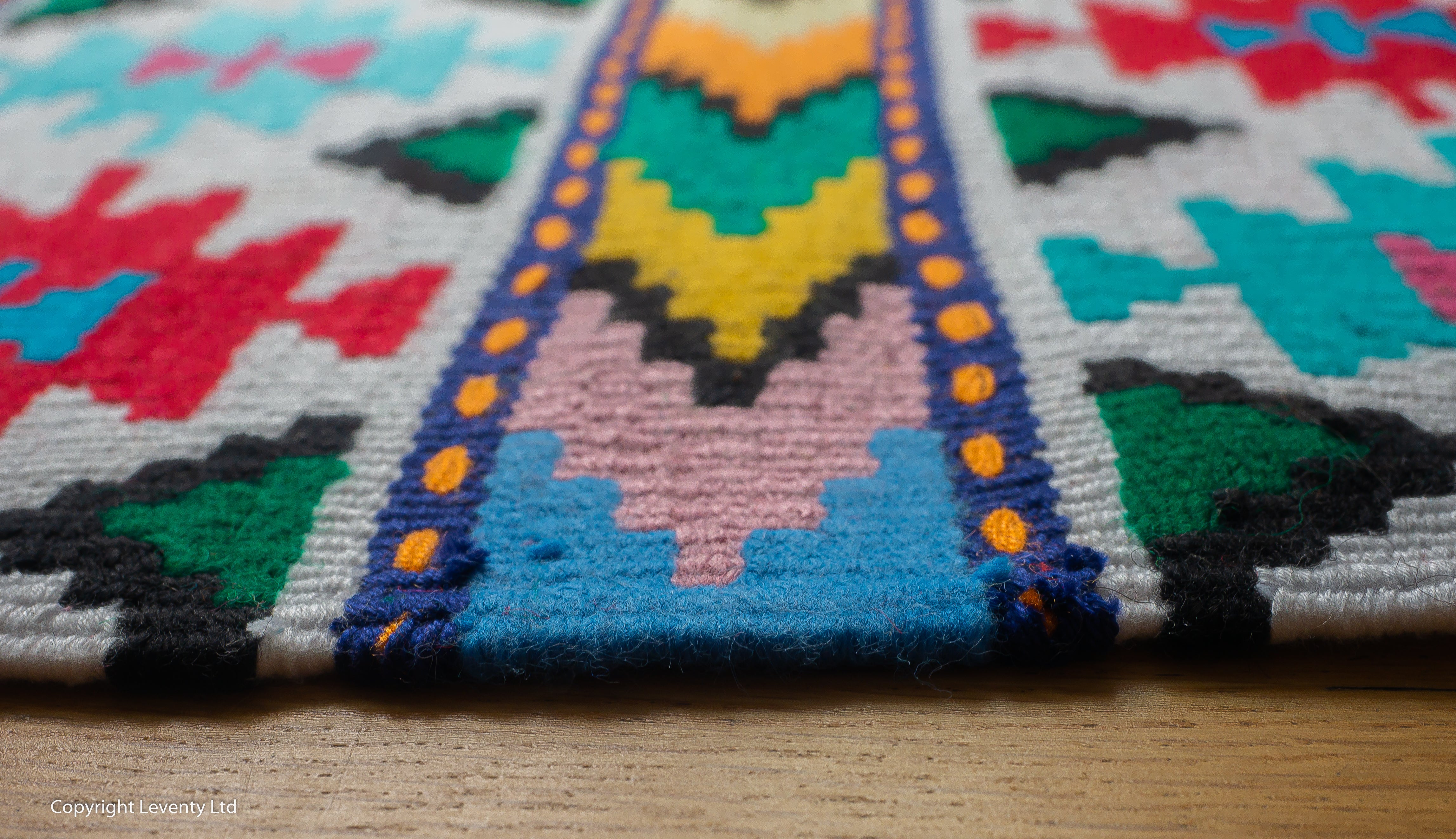 Hand made traditional Bulgarian B rug- Pano 1